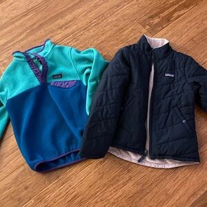 Patagonia Bundle Girls Synchilla and Reversible Jacket Small 7-8